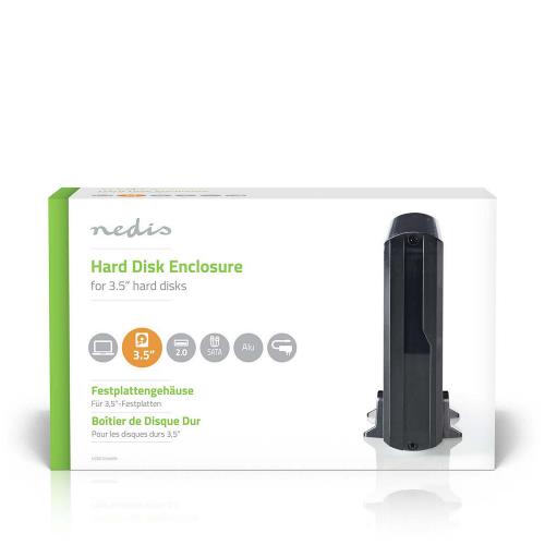 Nedis HDDE35300BK Hardeschijfbehuizing | 3.5" | SATA II-aansluiting | USB 2.0