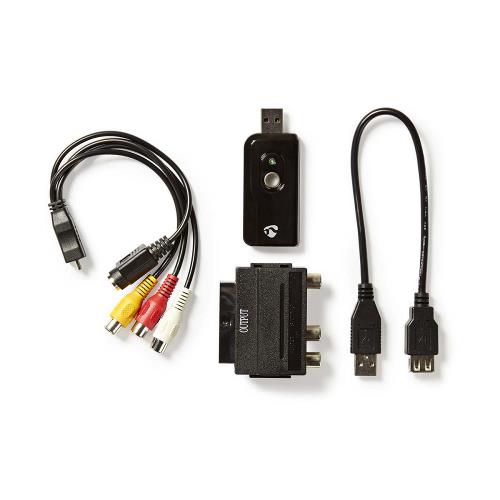 Nedis VGRRU100BK Video-grabber | A/V-kabel / scart | Inclusief software | USB 2.0