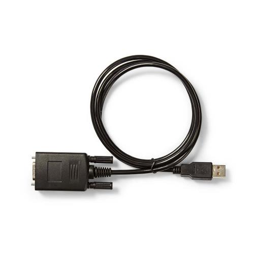 Nedis CCGW60852BK09 Converter | USB A male naar RS232 male | USB 2.0 | 0,9 m kabel