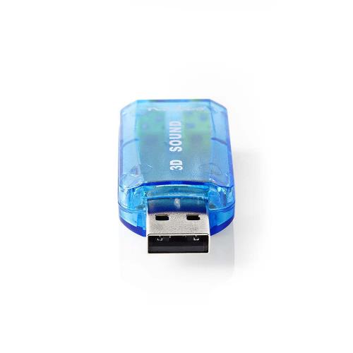 Nedis USCR10051BU Geluidskaart | 3D-sound 5.1 | USB 2.0 | Dubbele 3,5 mm connector