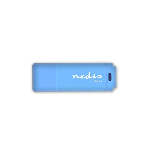 Nedis FDRIU232BU USB 2.0-stick | 32GB | 12 Mbps lezen / 3 Mbps schrijven | Blauw
