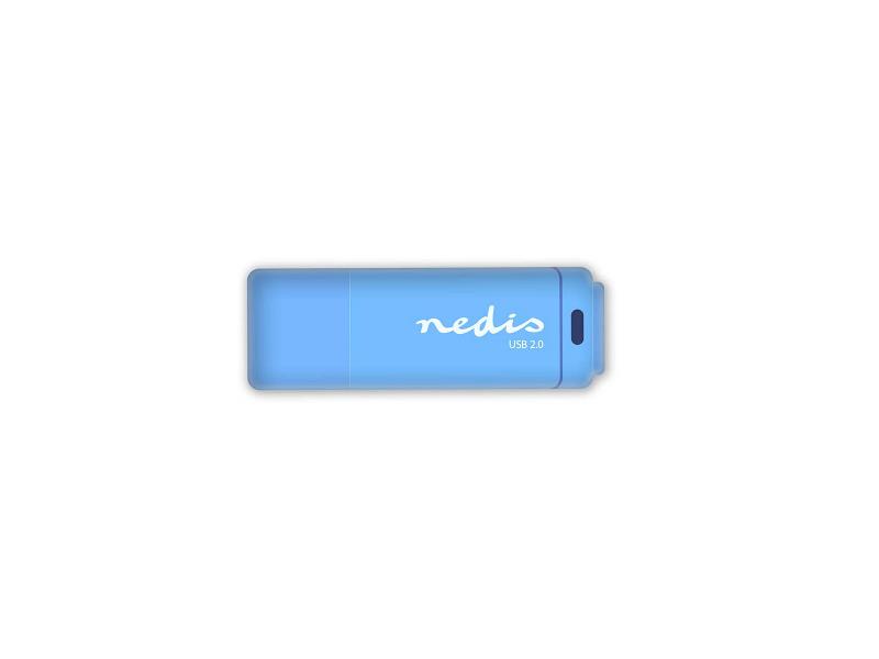 Nedis FDRIU232BU USB 2.0-stick | 32GB | 12 Mbps lezen / 3 Mbps schrijven | Blauw