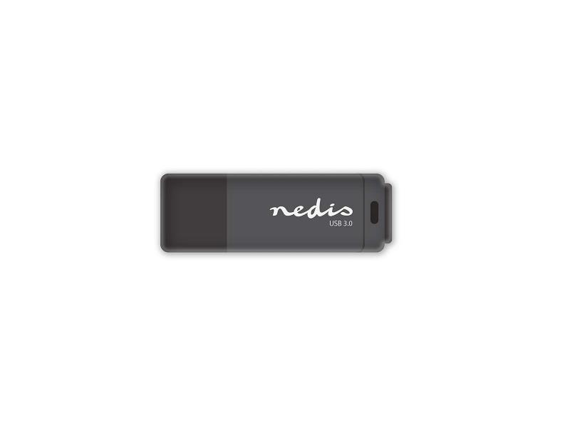 Nedis FDRIU3128BK USB 3.0-stick | 128GB | 80 Mbps lezen / 10 Mbps schrijven | Zwart