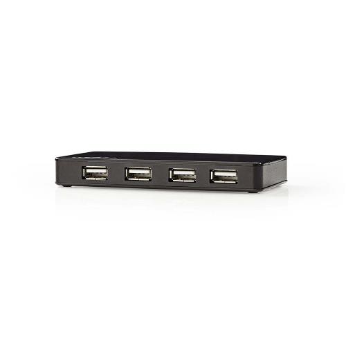 Nedis UHUBU2730BK USB-hub | 7-poorts | Gevoed over USB 2.0 | Afzonderlijke voeding