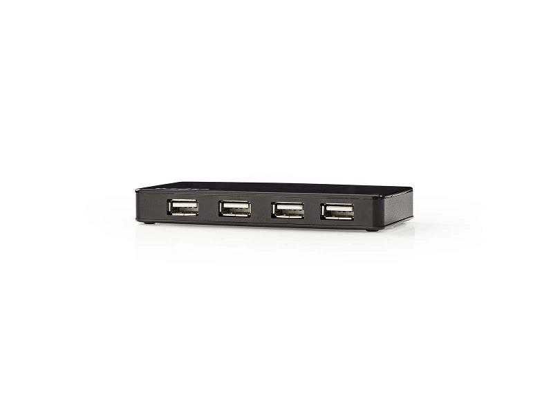Nedis UHUBU2430BK USB-hub | 4-poorts | USB 2.0 | Afzonderlijke voeding