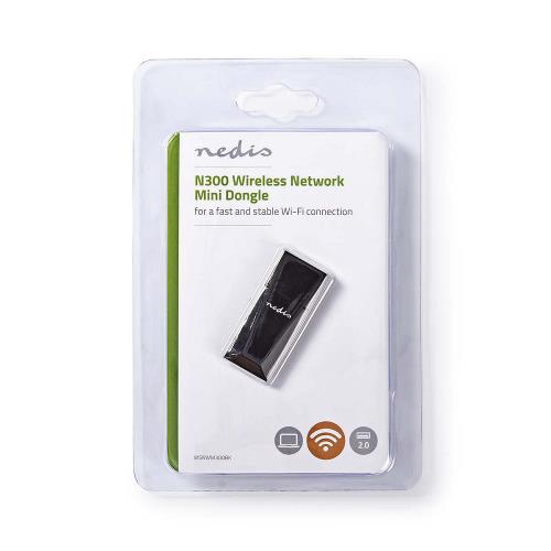 Nedis WSNWM300BK Dongle voor Draadloos Netwerk | N300 | 2,4 GHz | Zwart