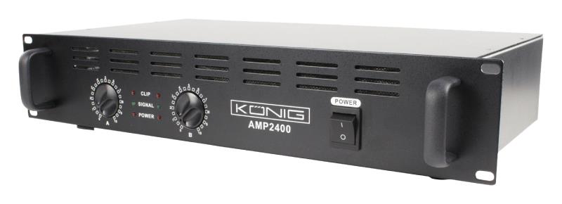 König PA-AMP2400-KN PA versterker 2x 120 W
