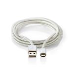 Nedis CCTB60500AL30 Kabel USB 2.0 | A male - Micro-B male | 3,0 m | Aluminium