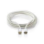 Nedis CCTB60650AL30 Kabel USB 2.0 | Type-C male - Micro-B male | 3,0 m | Aluminium