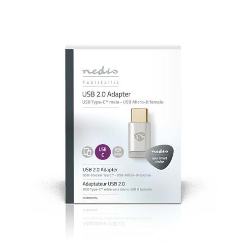 Nedis CCTB60910AL USB type-C-adapter | Type-C male - Micro-B female