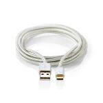Nedis CCTB61600AL20 Kabel USB 3.0 | Type-C male - A male | 2,0 m | Aluminium