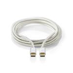 Nedis CCTB64750AL10 USB 3.1-kabel (Gen2) | Type-C male - Type-C male | 1,0 m | Aluminium