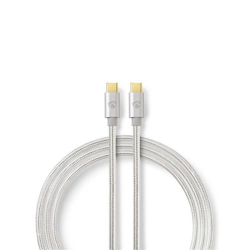 Nedis CCTB64750AL10 USB 3.1-kabel (Gen2) | Type-C male - Type-C male | 1,0 m | Aluminium