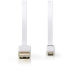 Nedis CCBW60500WT10 Kabel USB 2.0 | A male - Micro-B male | 1,0 m | Wit