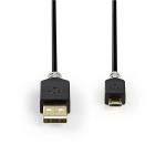 Nedis CCBW60500AT20 Kabel USB 2.0 | A male - Micro-B male | 2,0 m | Antraciet