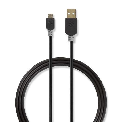 Nedis CCBW60500AT20 Kabel USB 2.0 | A male - Micro-B male | 2,0 m | Antraciet