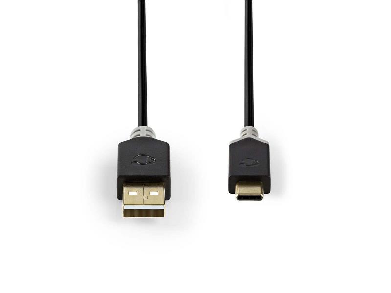 Nedis CCBW60600AT10 Kabel USB 2.0 | Type-C male - A male | 1,0 m | Antraciet