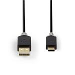Nedis CCBW60600AT10 Kabel USB 2.0 | Type-C male - A male | 1,0 m | Antraciet