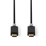 Nedis CCBW64750AT10 USB 3.1-kabel (Gen2) | Type-C male - Type-C male | 1,0 m | Antraciet