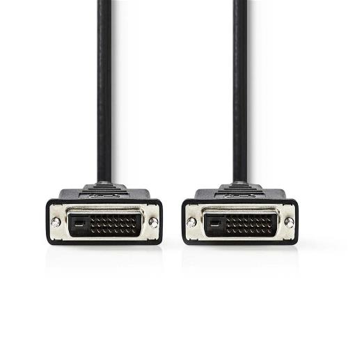 Nedis CCGP32000BK100 DVI-Kabel | DVI-D 24+1-pins male - DVI-D 24+1-pins male | 10 m | Zwart