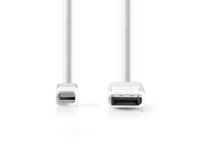 Nedis CCGP37400WT20 Mini-DisplayPort - DisplayPort-kabel | Mini-DisplayPort male - DisplayPort male | 2,0 m | Wit