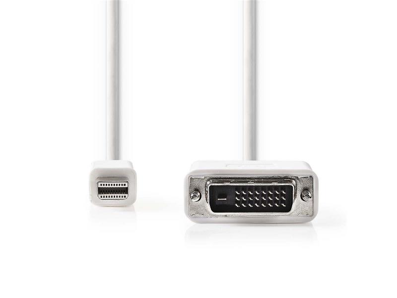 Nedis CCGP37700WT20 Mini-DisplayPort - DVI-kabel | Mini-DisplayPort male - DVI-D 24+1-pins male | 2,0 m | Wit