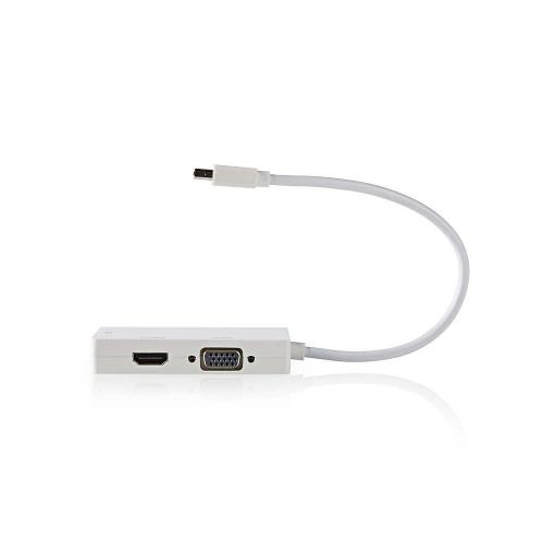 Nedis CCGP37465WT02 Mini-DisplayPort multi-adapterkabel | Mini-DisplayPort male - VGA female + DVI-D 24+1-pins female...