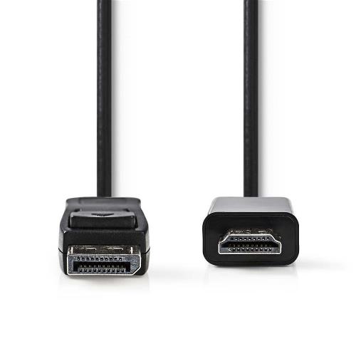 Nedis CCGP37100BK10 DisplayPort - HDMIT-kabel | DisplayPort male - HDMIT-connector | 1,0 m | Zwart