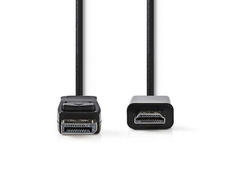 Nedis CCGP37100BK10 DisplayPort - HDMIT-kabel | DisplayPort male - HDMIT-connector | 1,0 m | Zwart