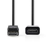 Nedis CCGP37150BK02 DisplayPort - HDMIT-kabel | DisplayPort male - HDMIT-uitgang | 0,2 m | Zwart