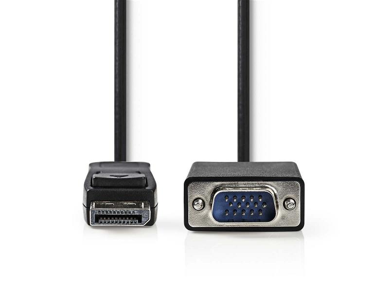 Nedis CCGP37300BK10 DisplayPort - VGA-kabel | DisplayPort male - VGA male | 1,0 m | Zwart