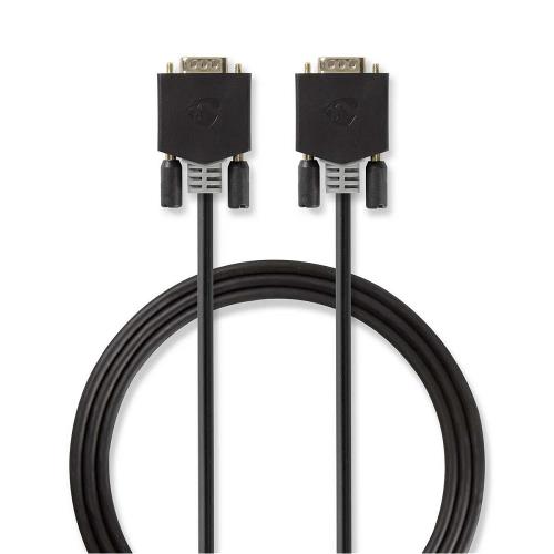 Nedis CCBW59000AT100 VGA-kabel | VGA male - VGA male | 10 m | Antraciet