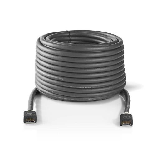 Nedis CVBW34000AT200 High Speed HDMIT-kabel met Ethernet | HDMIT-connector - HDMIT-connector | 20 m | Antraciet