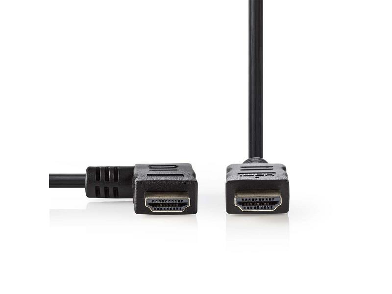Nedis CVGP34250BK15 High Speed HDMIT-kabel met Ethernet | HDMIT-connector - HDMIT-connector links haaks | 1,5 m | Zwart