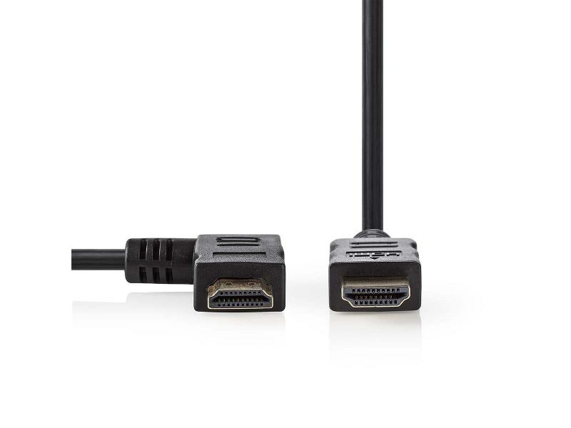 Nedis CVGP34260BK15 High Speed HDMIT-kabel met Ethernet | HDMIT-connector - HDMIT-aansluiting rechts haaks | 1,5 m | ...