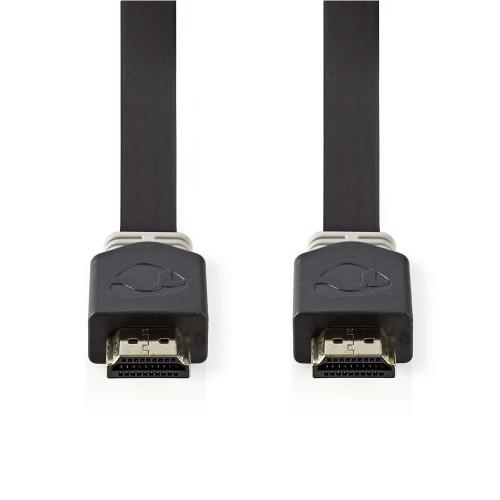 Nedis CVBW34100AT20 Platte High Speed HDMIT-kabel met Ethernet | HDMIT-connector - HDMIT-connector | 2,0 m | Antraciet