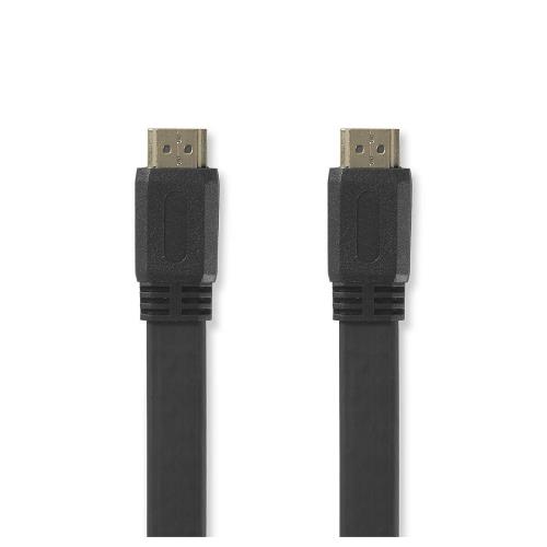 Nedis CVGP34100BK15 Platte High Speed HDMIT-kabel met Ethernet | HDMIT-connector - HDMIT-connector | 1,5 m | Zwart
