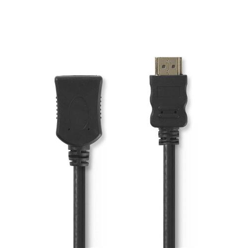 Nedis CVGP34090BK10 High Speed HDMIT-kabel met Ethernet | HDMIT-connector - HDMIT female | 1,0 m | Zwart