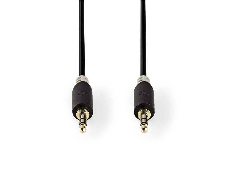 Nedis CABW22000AT100 Stereo audiokabel | 3,5 mm male - 3,5 mm male | 10 m | Antraciet