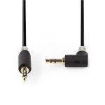 Nedis CABW22600AT10 Stereo audiokabel | 3,5 mm male - 3,5 mm male haaks | 1,0 m | Antraciet