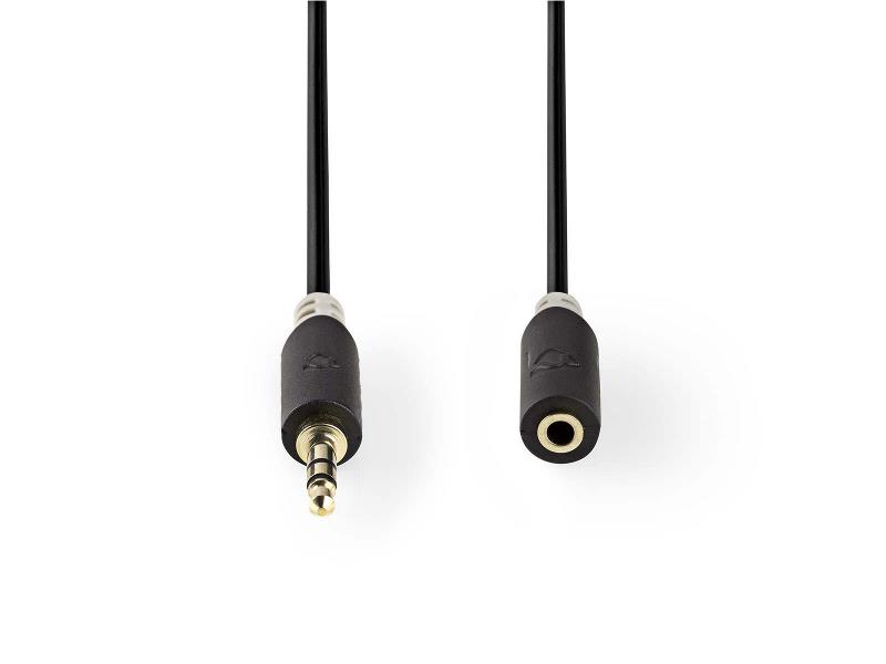 Nedis CABW22050AT50 Stereo audiokabel | 3,5 mm male - 3,5 mm female | 5,0 m | Antraciet