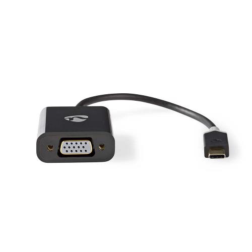Nedis CCBP64850AT02 USB type-C adapterkabel | Type-C male - VGA female | 0,2 m | Antraciet
