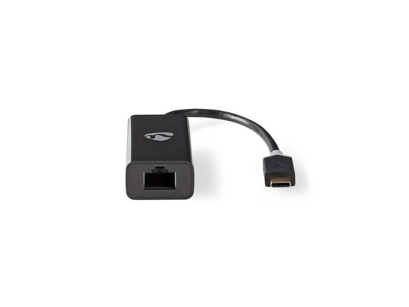 Nedis CCBP64950AT02 USB type-C adapterkabel | Type-C male - RJ45 (8P8C) female | 0,2 m | Antraciet