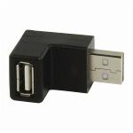 Nedis CCGP60930BK USB 2.0-Adapter | A Male - A Female | 90° Gehoekt | Zwart