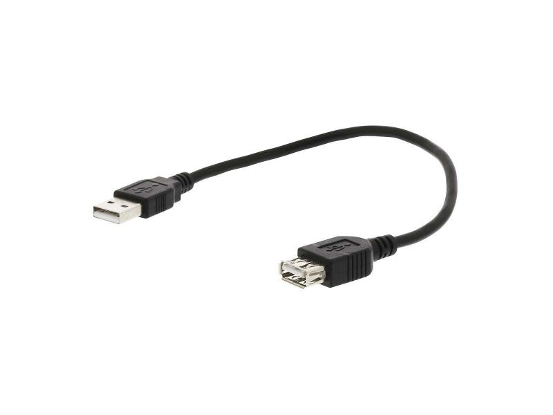 Nedis CCGP60010BK20 USB 2.0-Kabel | A Male - A Female | 2,0 m | Zwart
