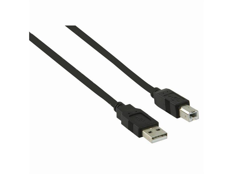 Nedis CCGP60100BK20 USB 2.0-Kabel | A Male - B Male | 2,0 m | Zwart