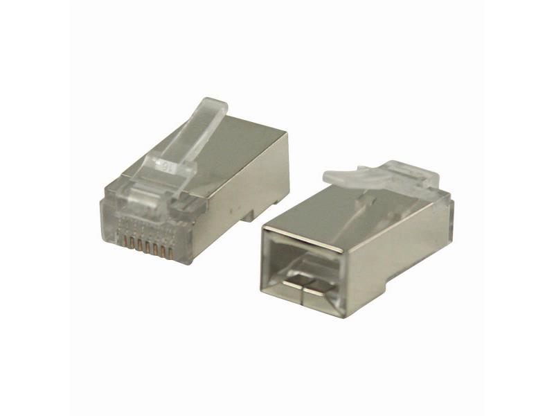 Nedis CCGP89302ME Netwerkconnector | RJ45 Male - Voor Solid Cat5 U/FTP-Kabels | 10 Stuks | Metaal