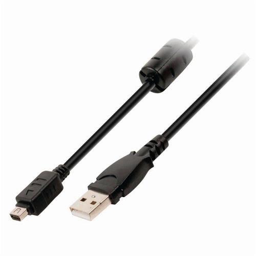 Nedis CCGP60802BK20 Datakabel voor Camera's | USB-A Male - Olympus 12-Pins Male | 2,0 m | Zwart