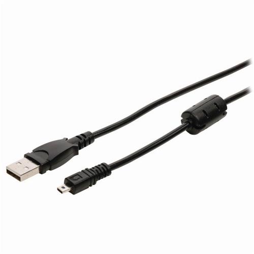 Nedis CCGP60810BK20 Datakabel voor Camera's | USB-A Male - UC-E6 8-Pins Male | 2,0 m | Zwart