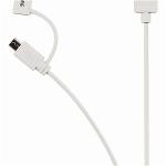 Nedis CCGP39400WT10 2-in-1 Sync and Charge-Kabel | USB-A Male - Micro-B Male / Apple Lightning 8-Pins Male | 1,0 m | Wit